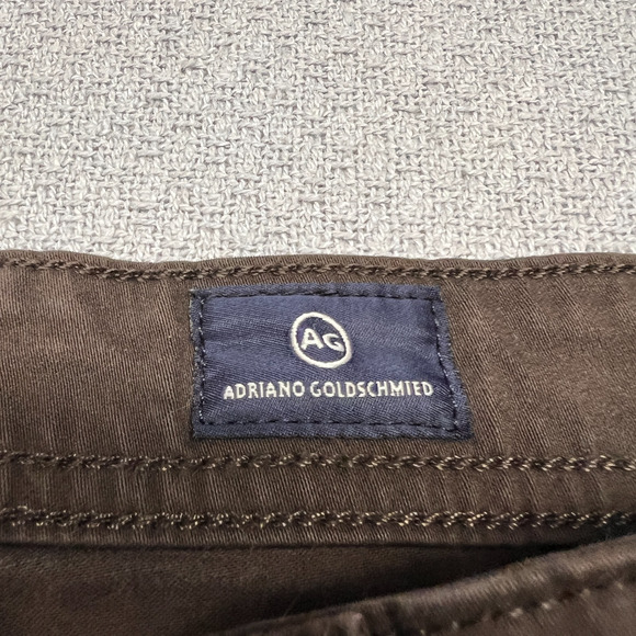 Adriano Goldschmied Pants Mens 36x27 Brown Graduate Tailored Leg Chino Casual - Picture 7 of 10